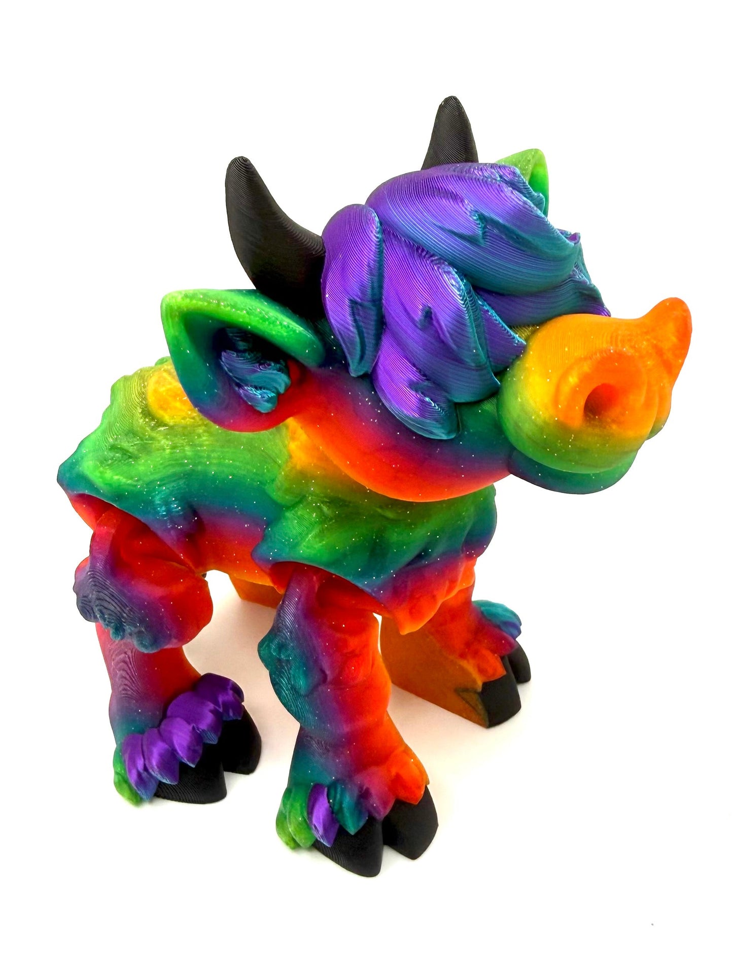 Highland Cow Figurine — 5" x 6" Articulated