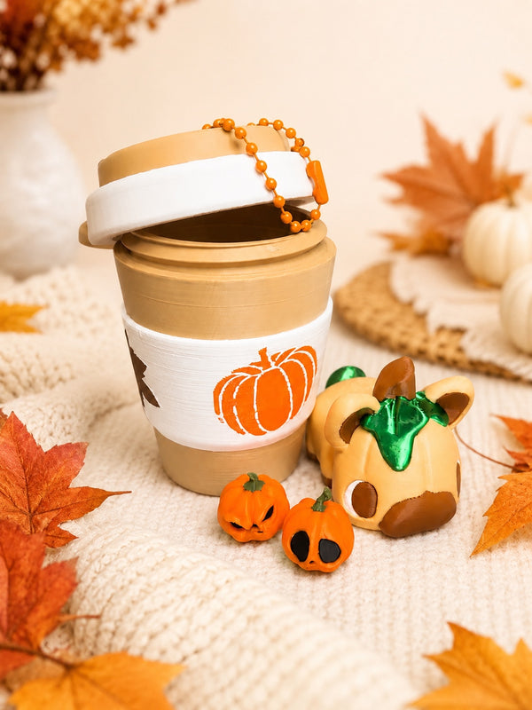 Pumpkin Boop Late Cup Bag Buddy Keychain