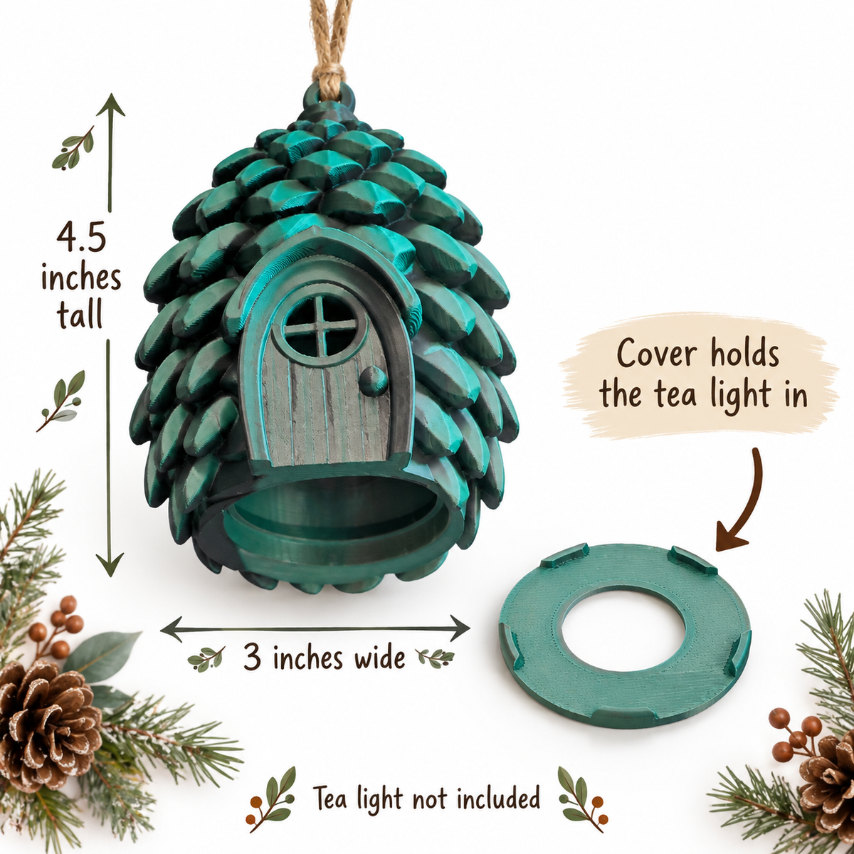 Woodland Acorn Tea Light/ Tree Ornament
