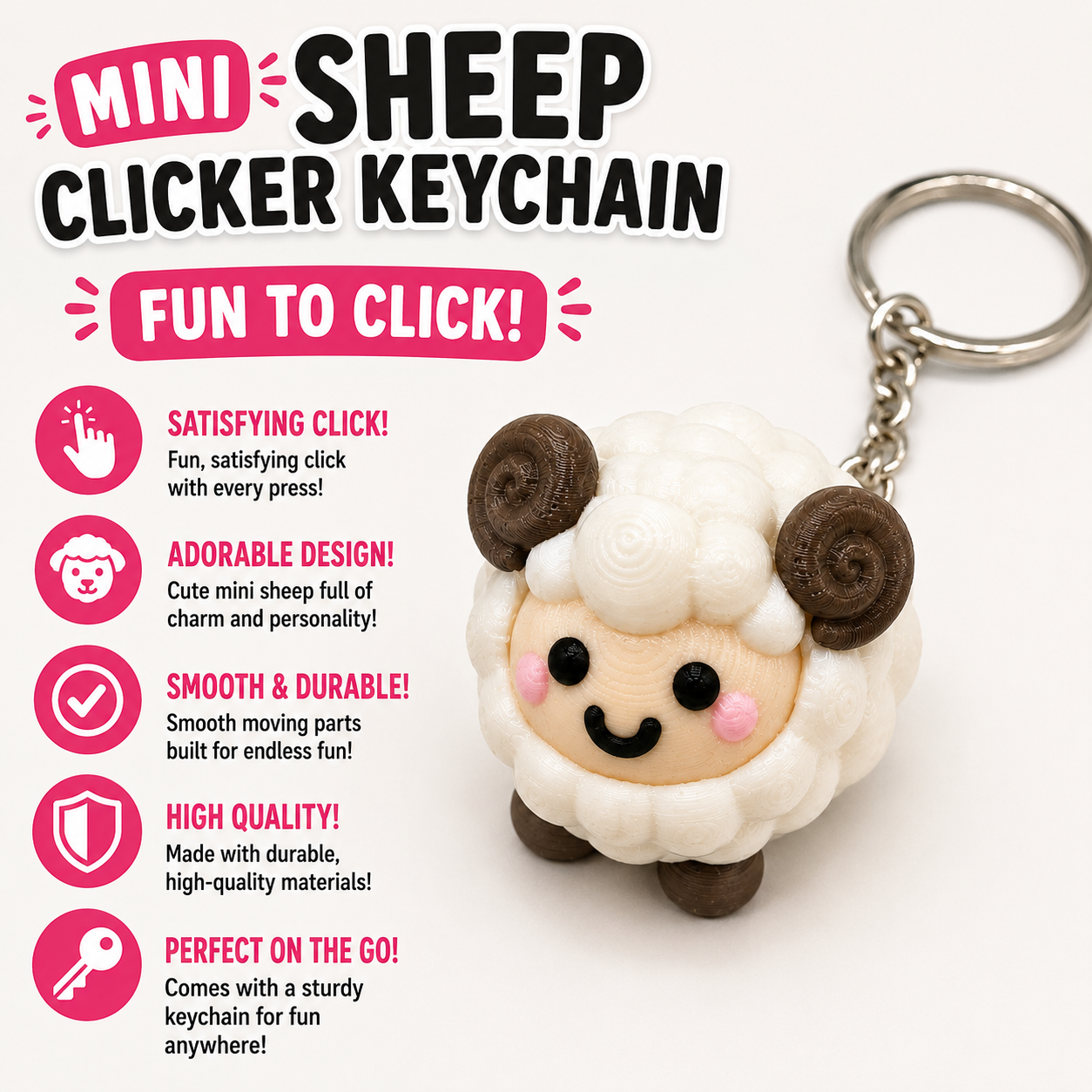 Bag Buddy's Animal Clickers Keychain Figurines — Articulated Fidget Charms