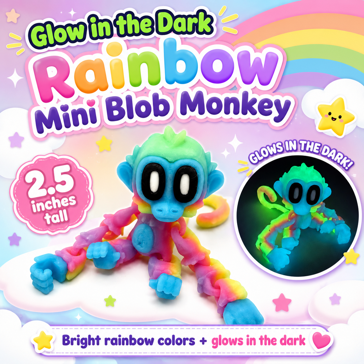Mini Blob Monkey — Articulated Figurine