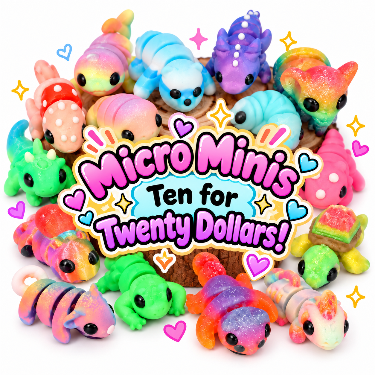 Pick Your Mini Bundle // 3D Printed Articulating