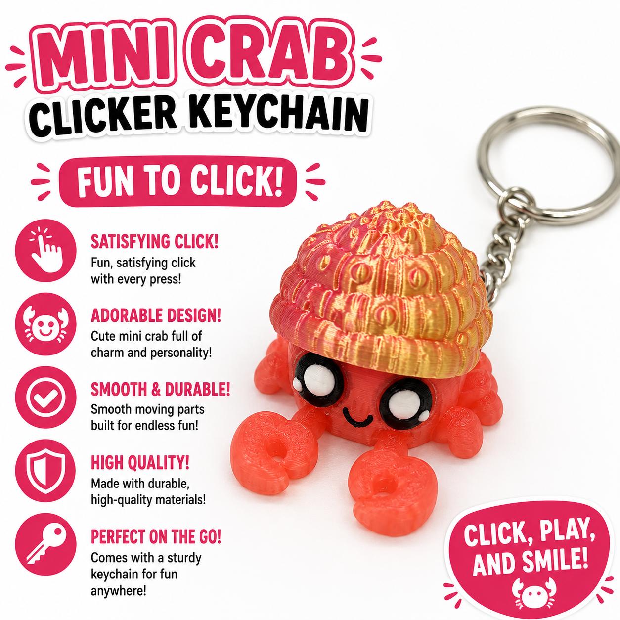 Bag Buddy's Animal Clickers Keychain Figurines — Articulated Fidget Charms