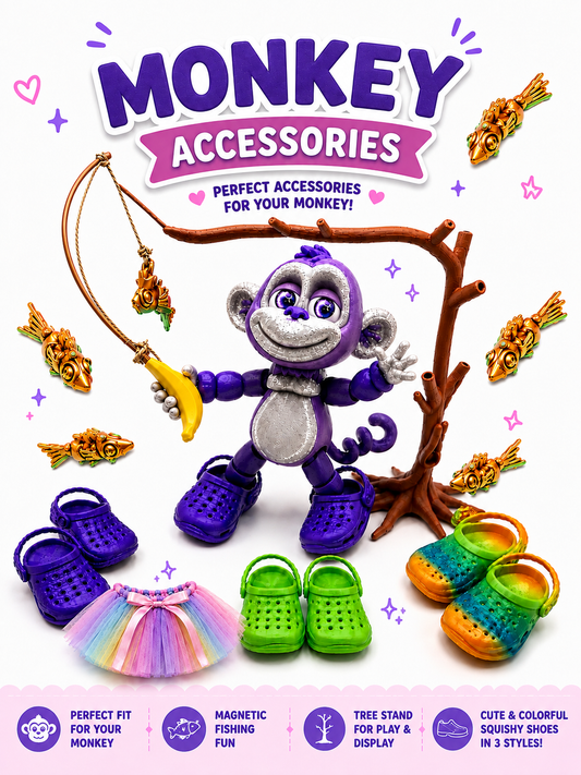 MoonKey Gear Accessories – Mix, Match & Play | 3D Printed Accessories for 5” & 8” Collectibles