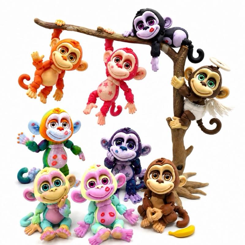 5.5" Monkeys — Articulated Collectible Figurines