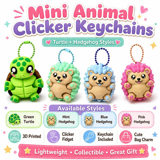 Bag Buddy's Animal Clickers Keychain Figurines — Articulated Fidget Charms