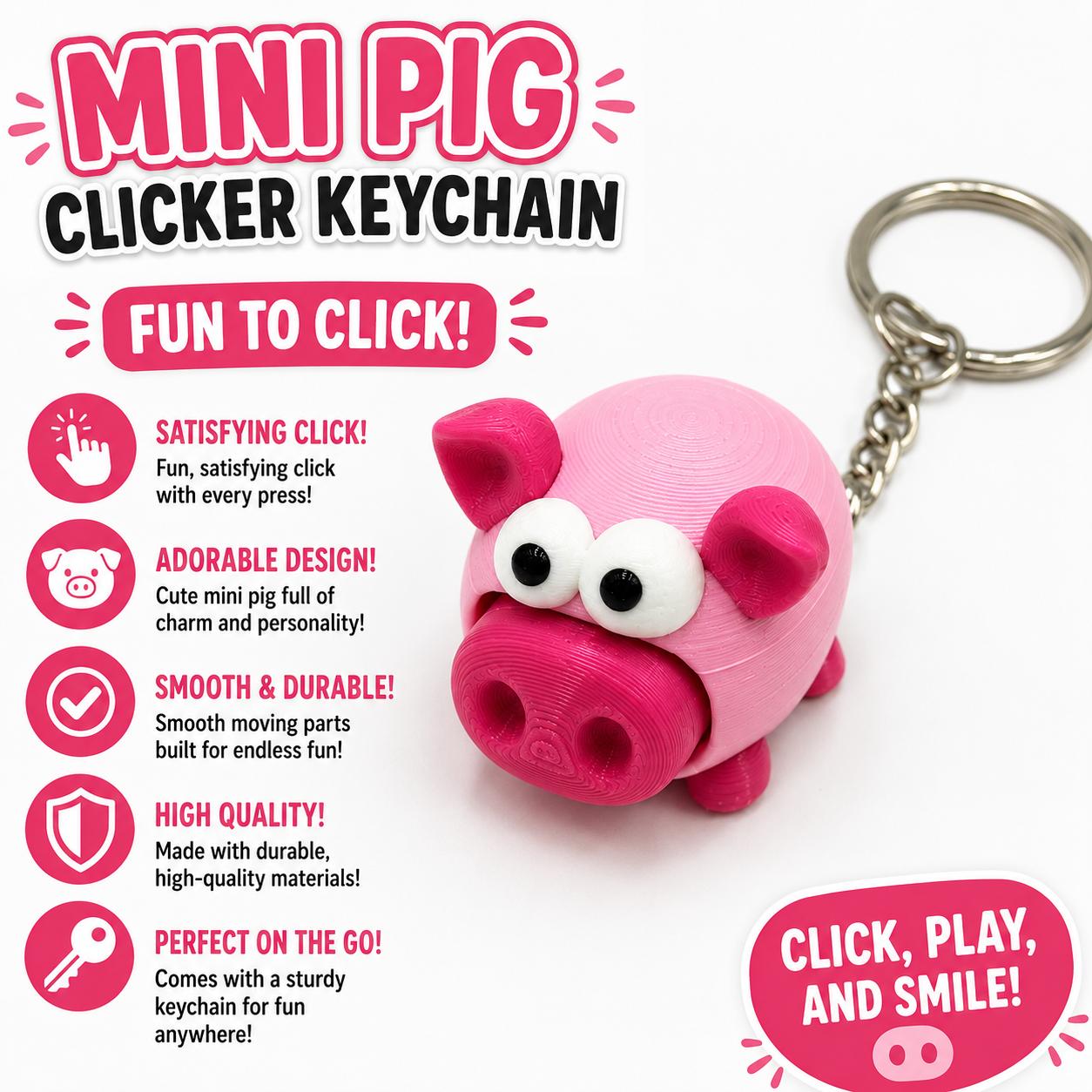 Bag Buddy's Animal Clickers Keychain Figurines — Articulated Fidget Charms