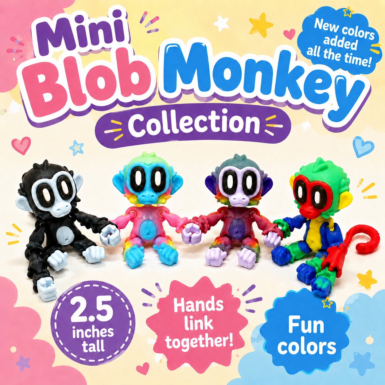 Mini Blob Monkey — Articulated Figurine