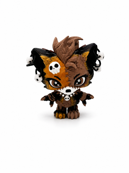 lupa Wolf mini 2.8” 5 color articulating fully 3D all around the body including gold earrings