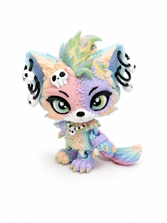 Baby lupa the voodoo Wolf Pup 2.8” Articulating 3D