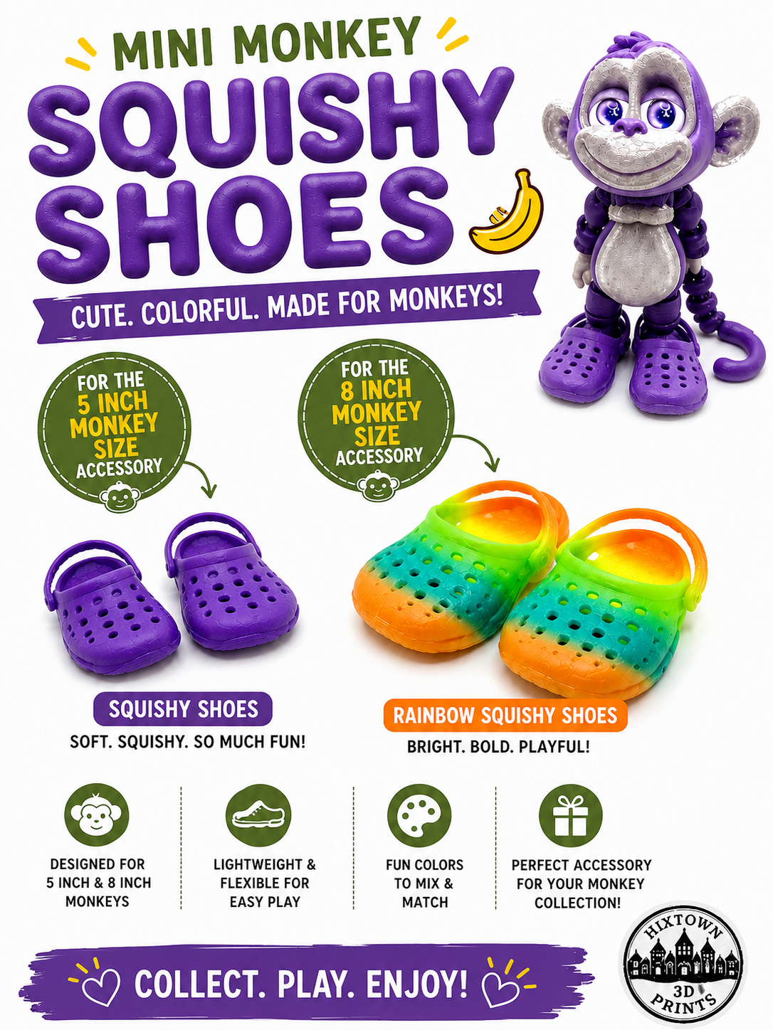 MoonKey Gear Accessories – Mix, Match & Play | 3D Printed Accessories for 5” & 8” Collectibles