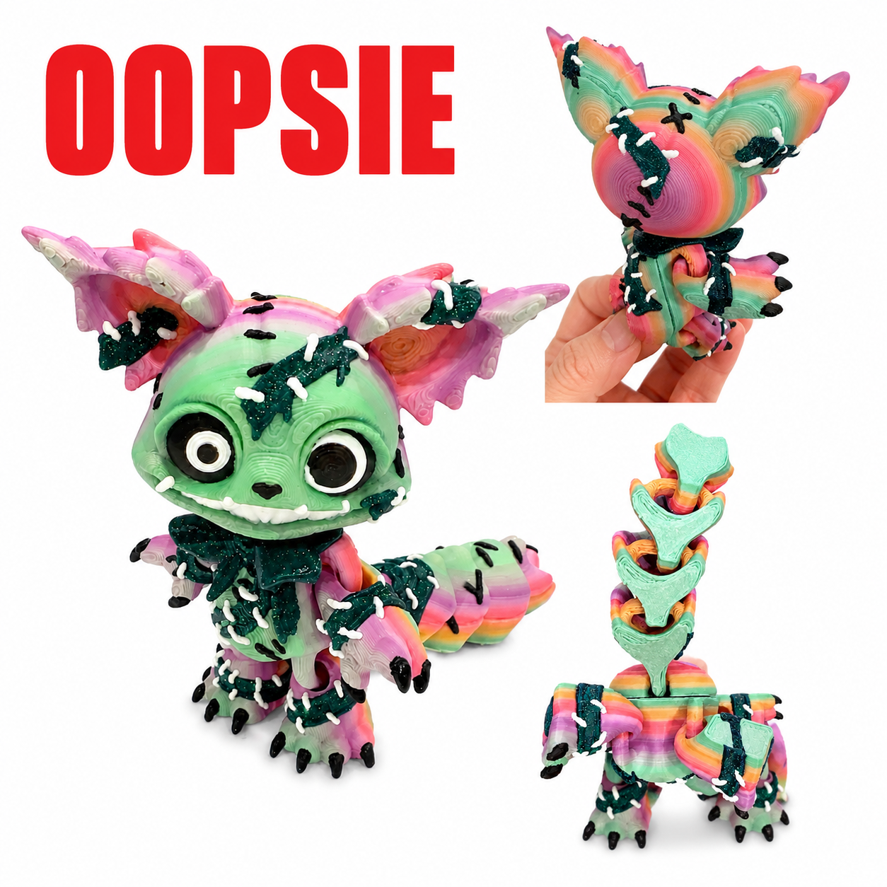Jinksy Cat 3" (Mini) — Articulated 3D Printed Figure