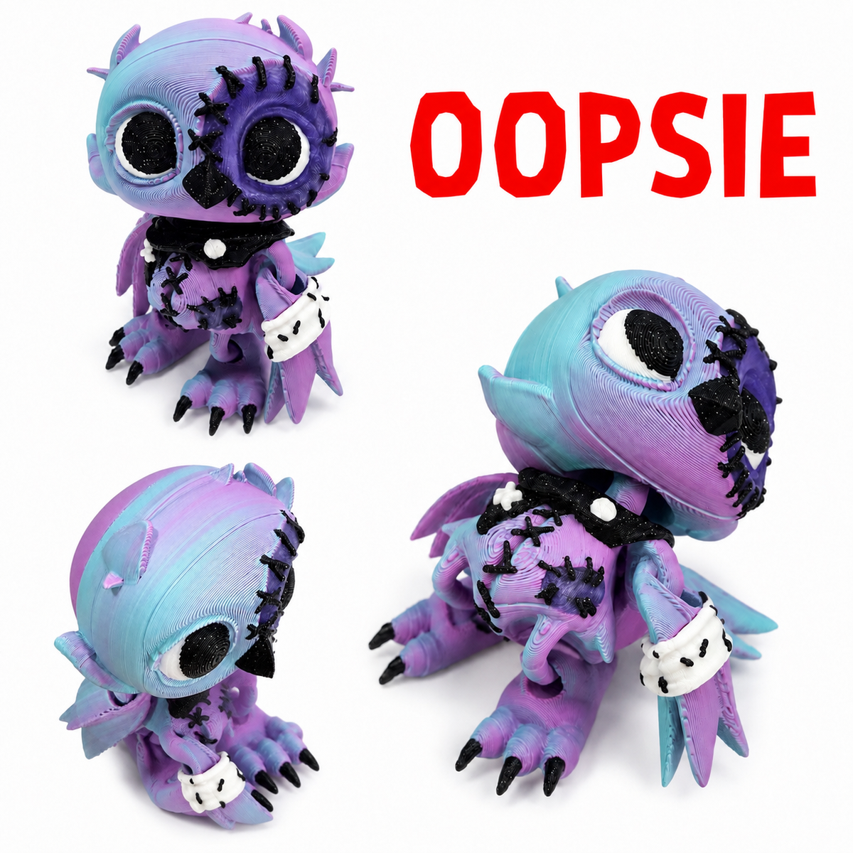 Crowlie Owl — 3"  Articulated 3D Printed Figure