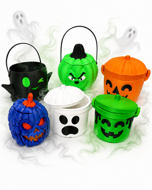 Boo Buckets -3D Printed Halloween Decor, Fidgets, Treat Buckets & spooky Collectables