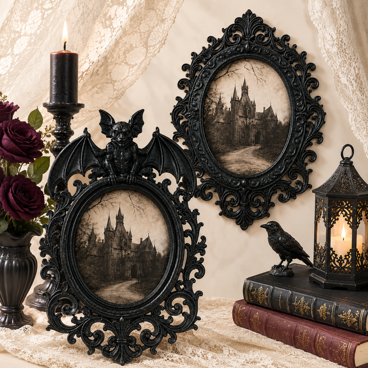 Gothic Victorian Frames Halloween Decor