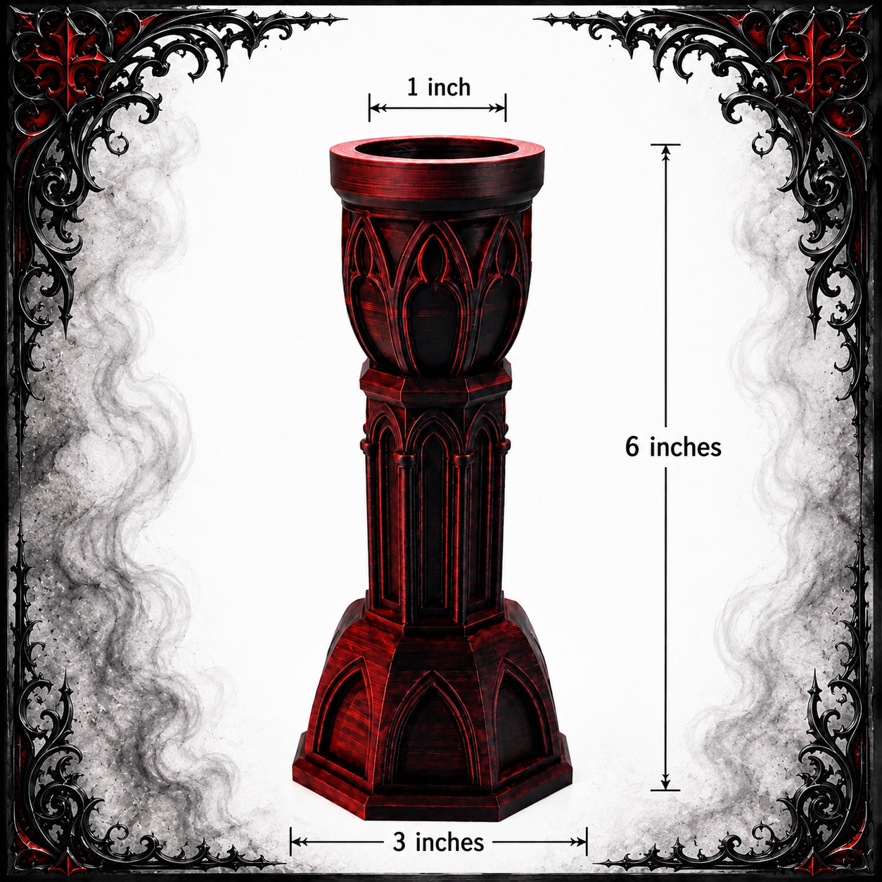 Ornate Gothic Candlestick Holder | Victorian-Inspired Gothic Decor