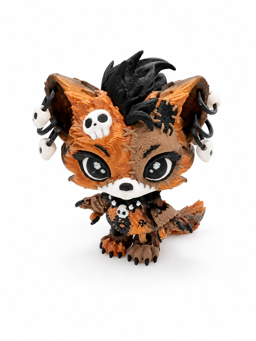 2.8" Baby lupa Wolf Pup  Articulating 3D