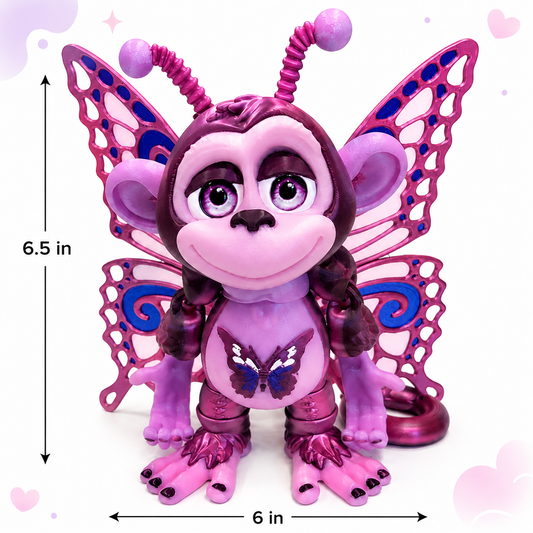 6.5" Butterfly GlitterWing Monkey