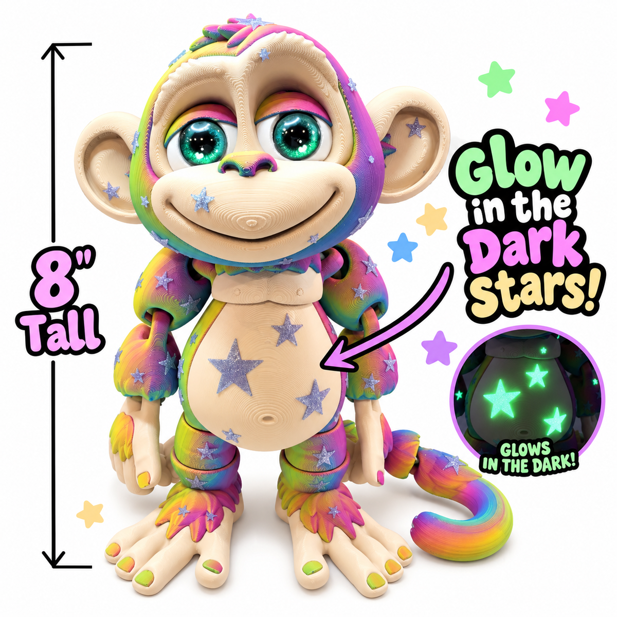 8" Monkey's Den Articulating Figurine