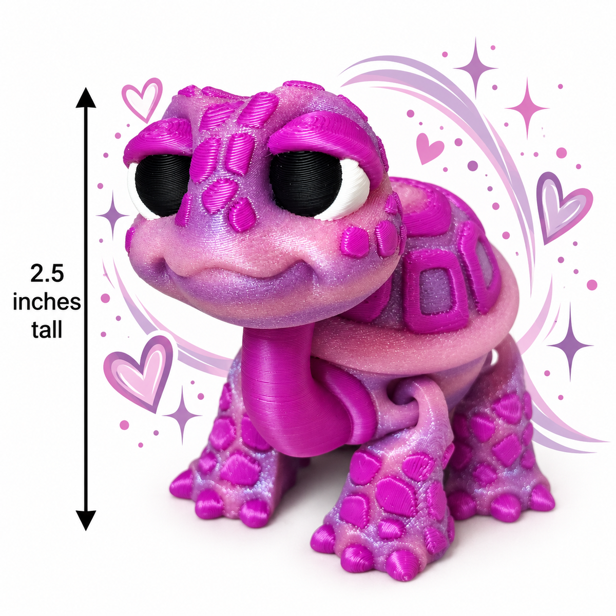 Mini Articulated Tortoise — 3" Hat Style Collectible Figurines
