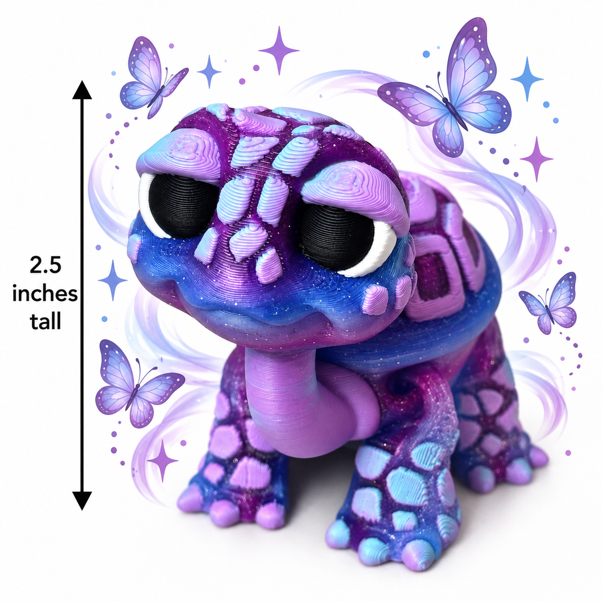 Mini Articulated Tortoise — 3" Hat Style Collectible Figurines