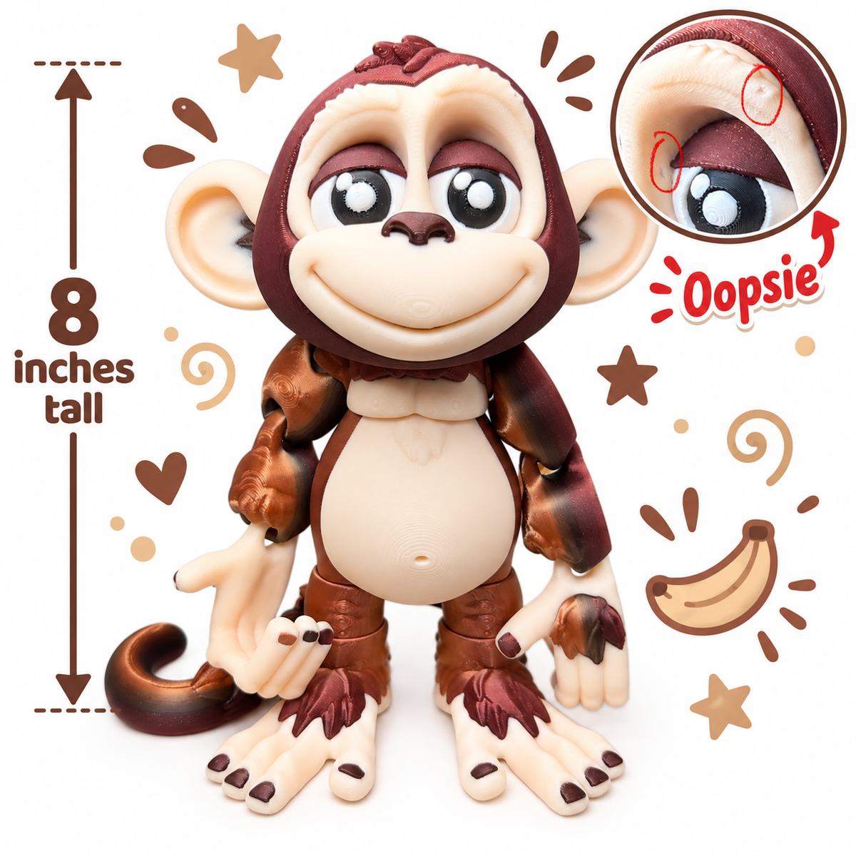8" Monkey's Den Articulating Figurine