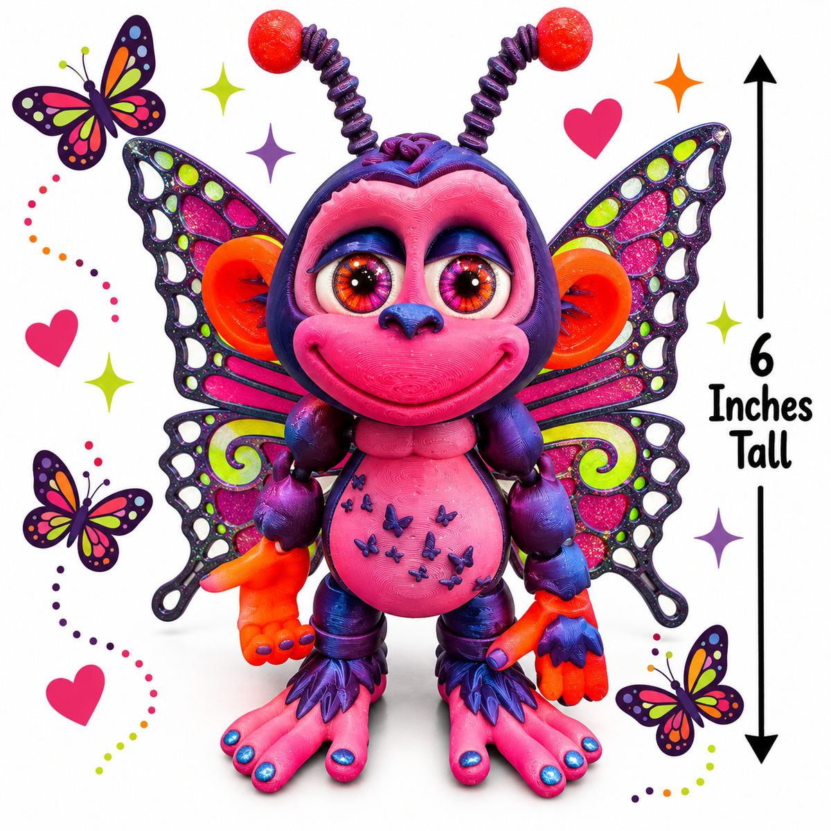 6" Glitterwing Butterfly Monkey