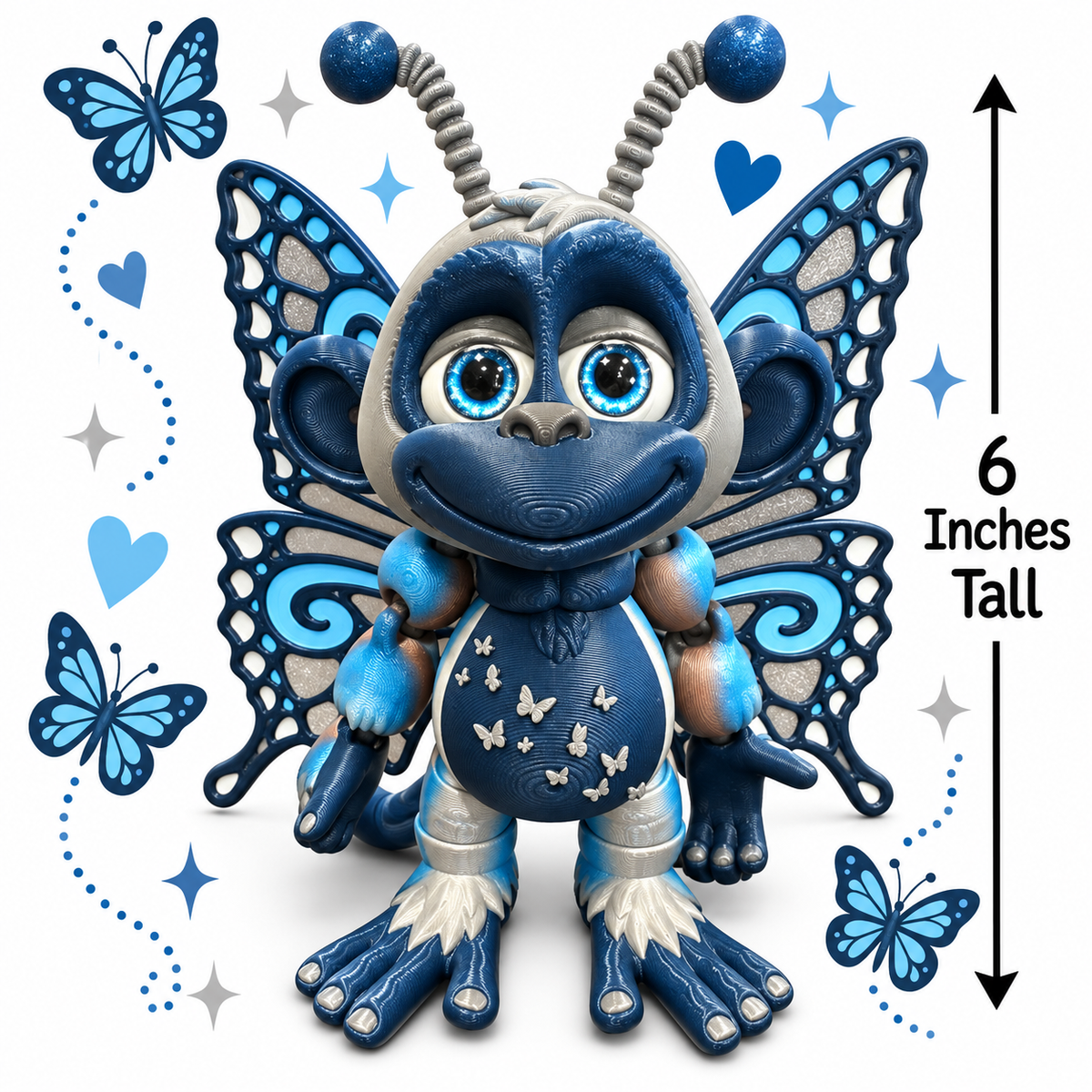 6" Glitterwing Butterfly Monkey