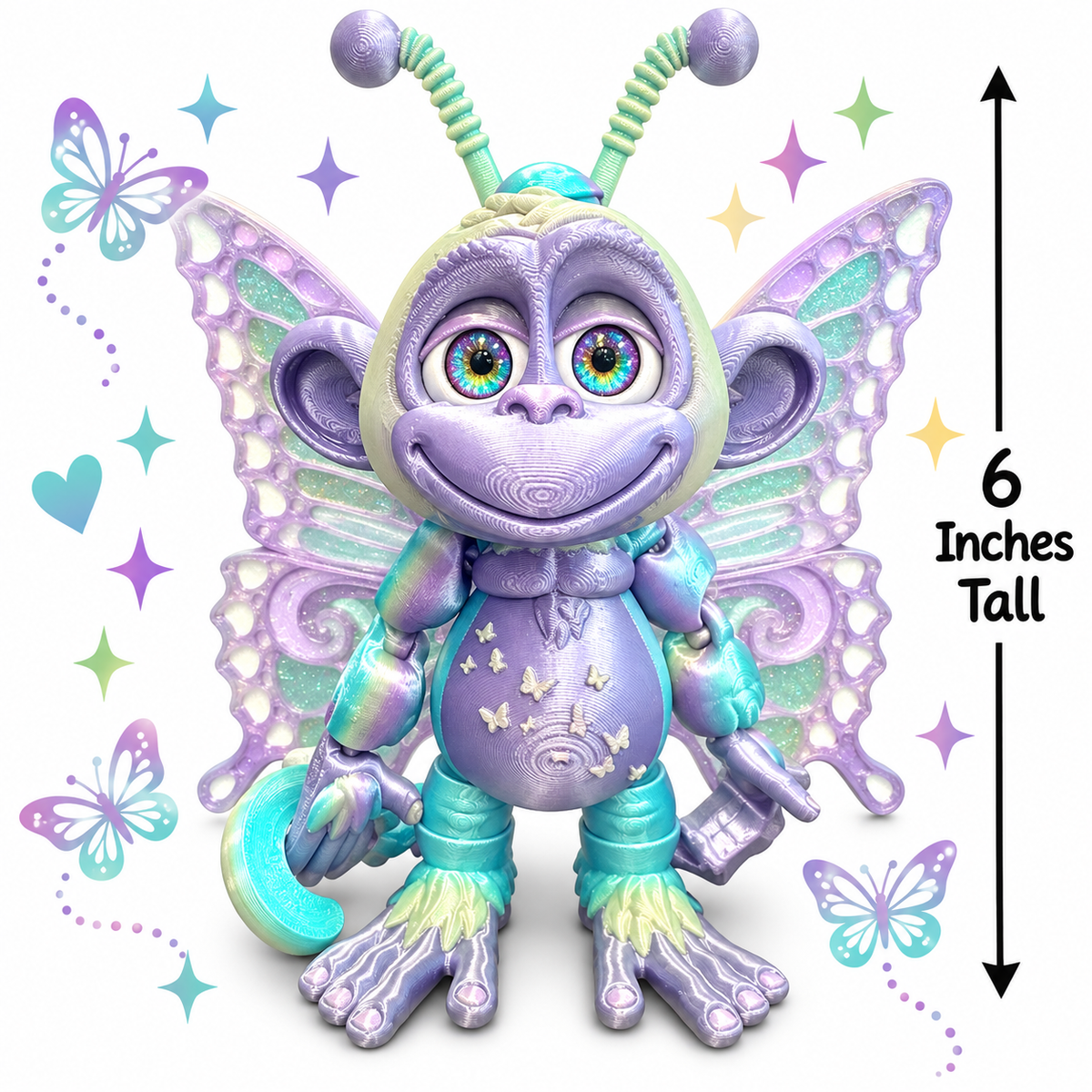 6" Glitterwing Butterfly Monkey