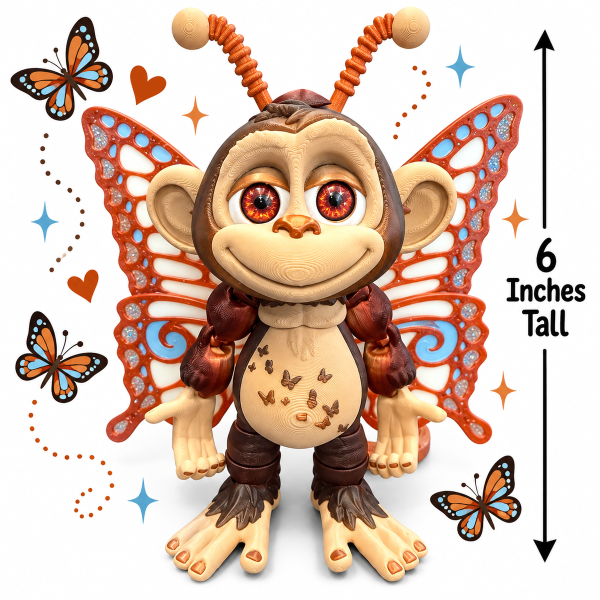 6" Glitterwing Butterfly Monkey