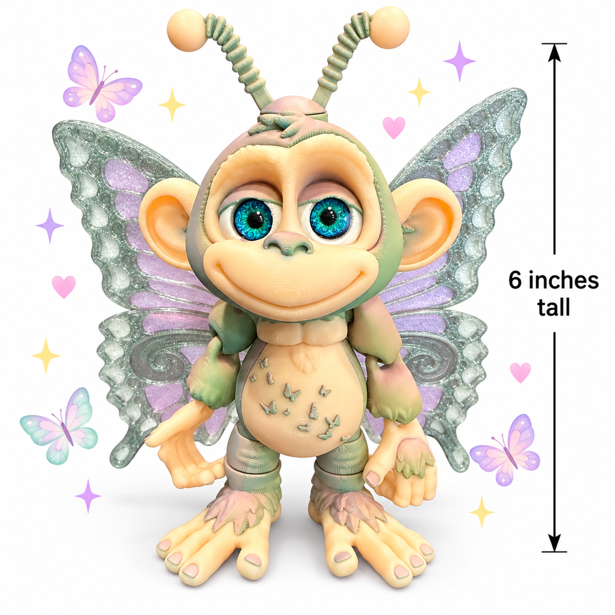 6" Glitterwing Butterfly Monkey