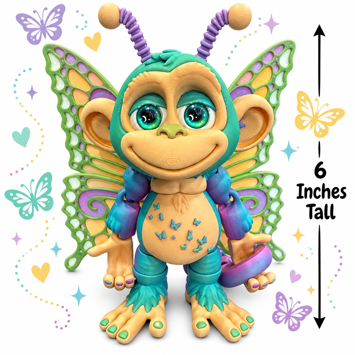 6" Glitterwing Butterfly Monkey