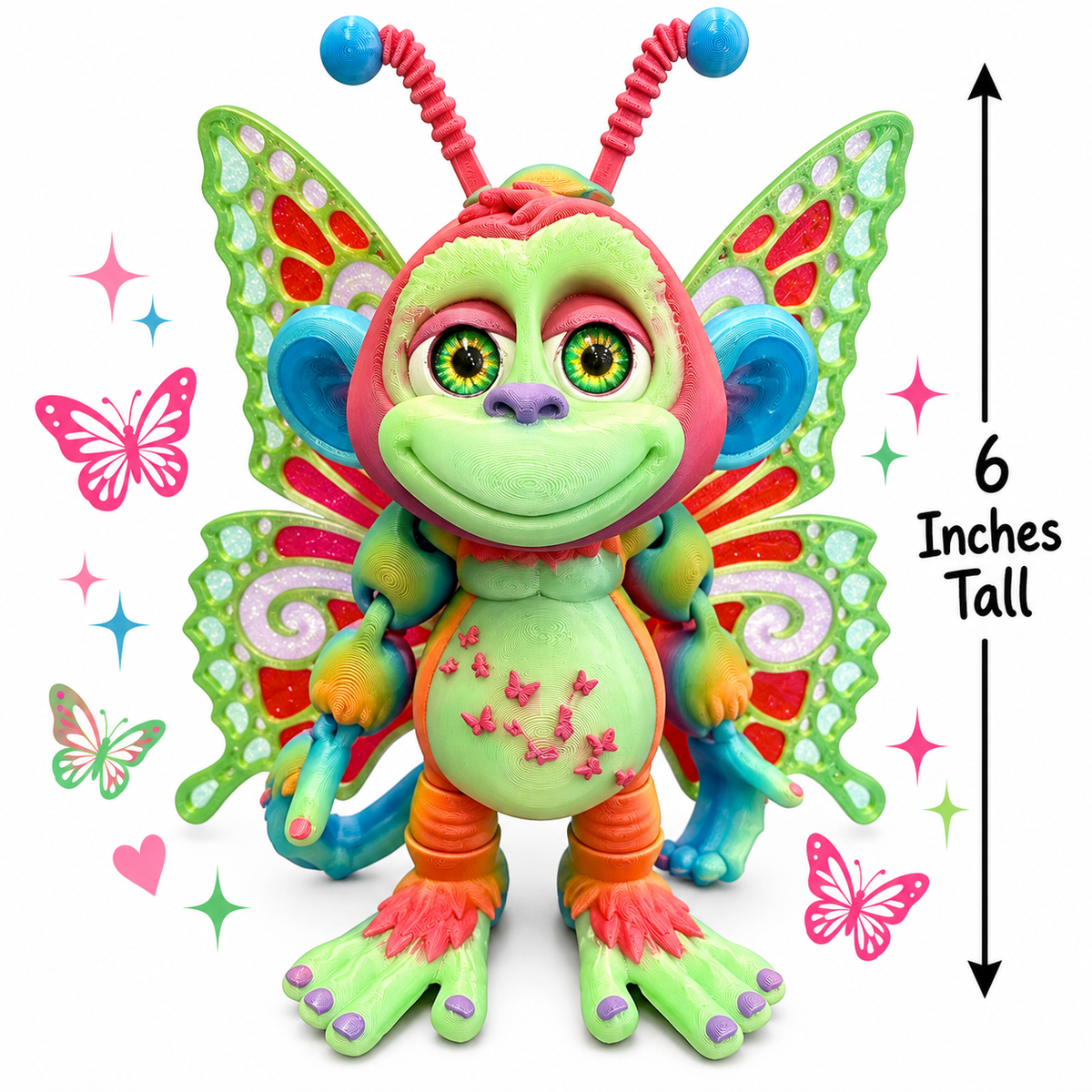 6" Glitterwing Butterfly Monkey