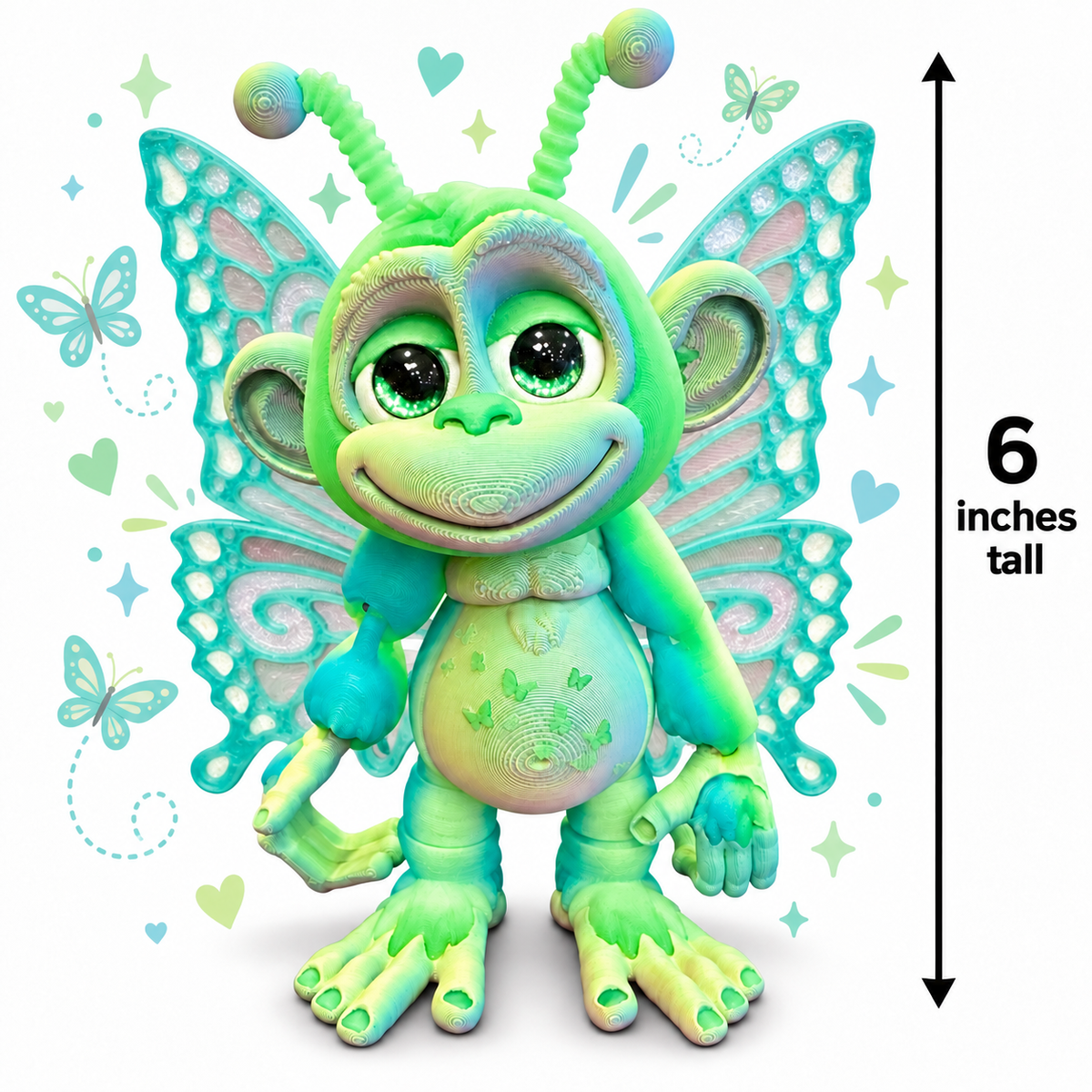 6" Glitterwing Butterfly Monkey