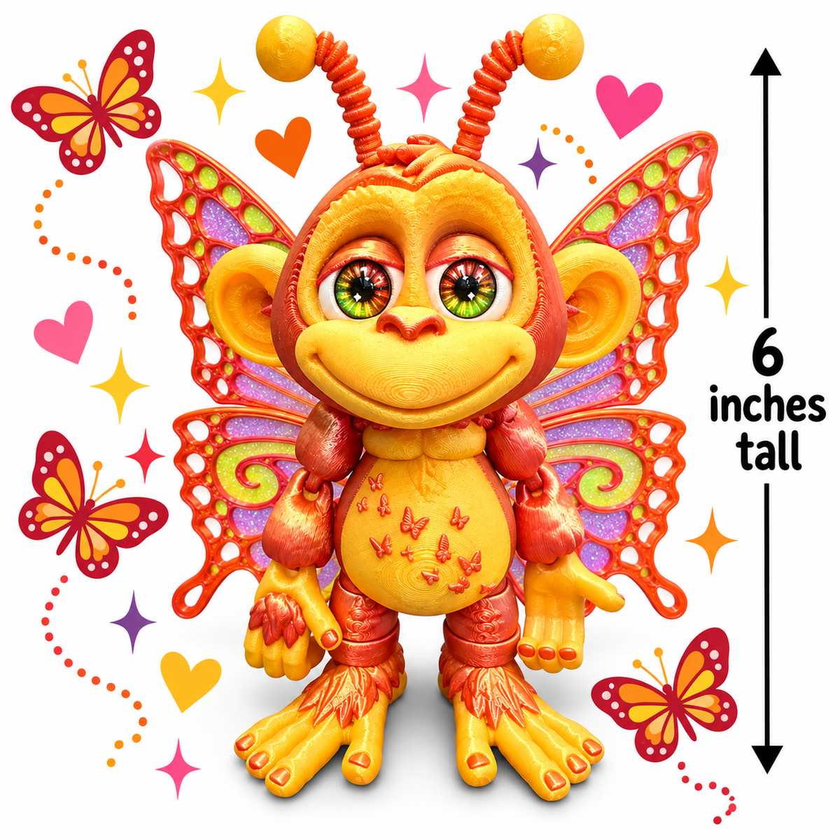 6" Glitterwing Butterfly Monkey
