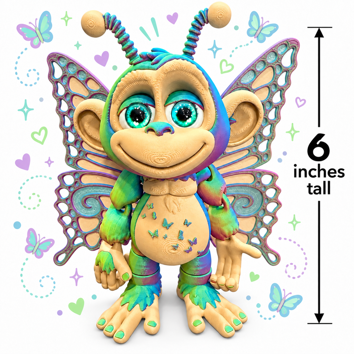 6" Glitterwing Butterfly Monkey