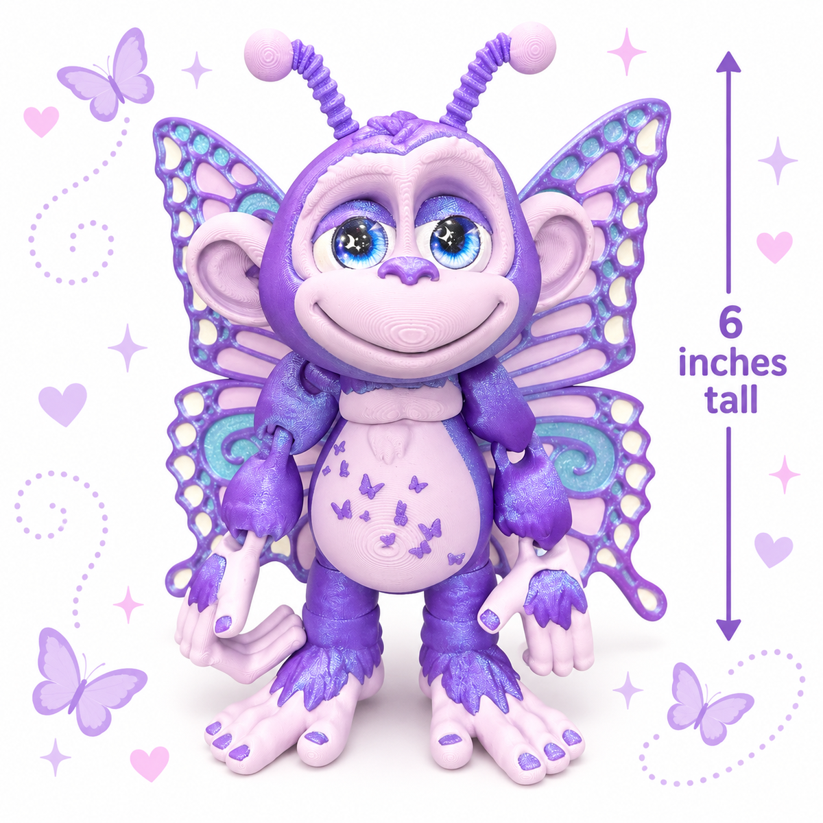 6" Glitterwing Butterfly Monkey