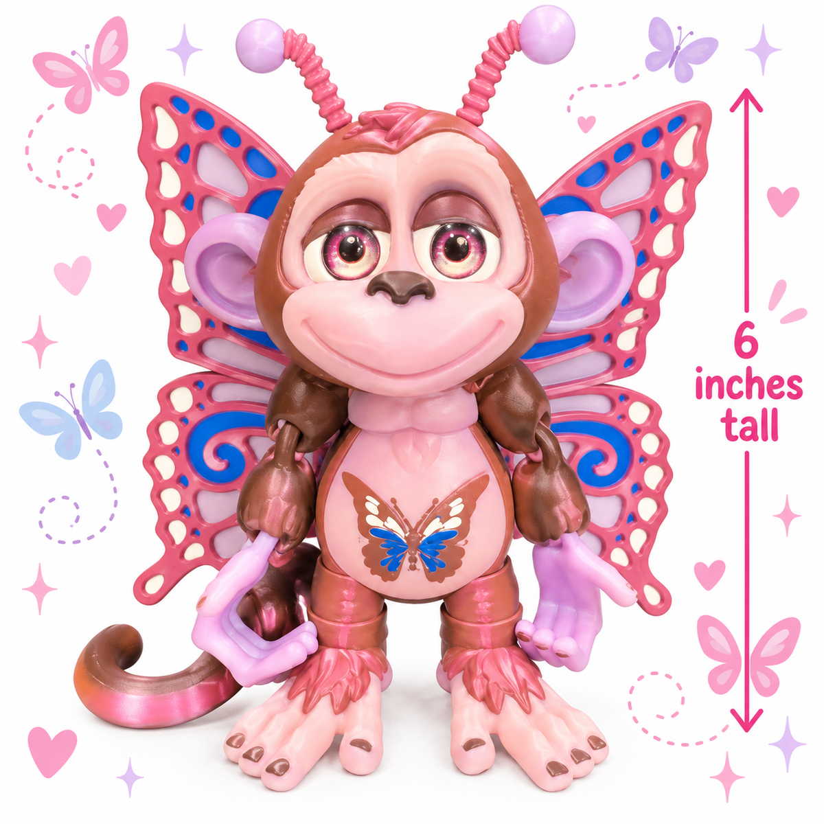 6" Glitterwing Butterfly Monkey