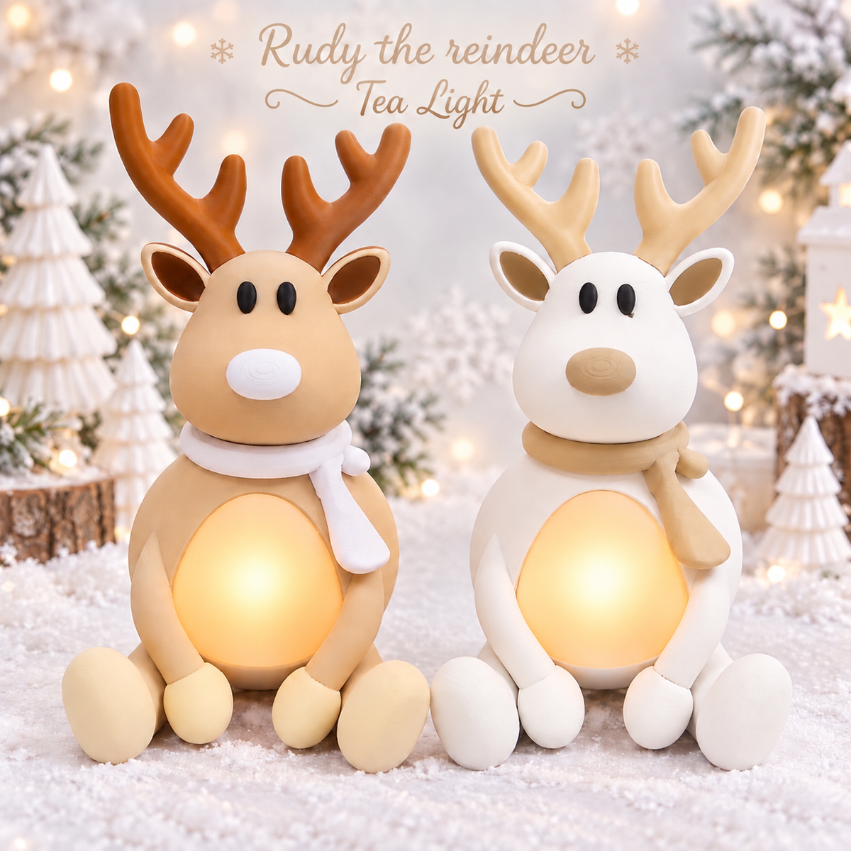 Rudy the Reindeer Tea Light Covers
