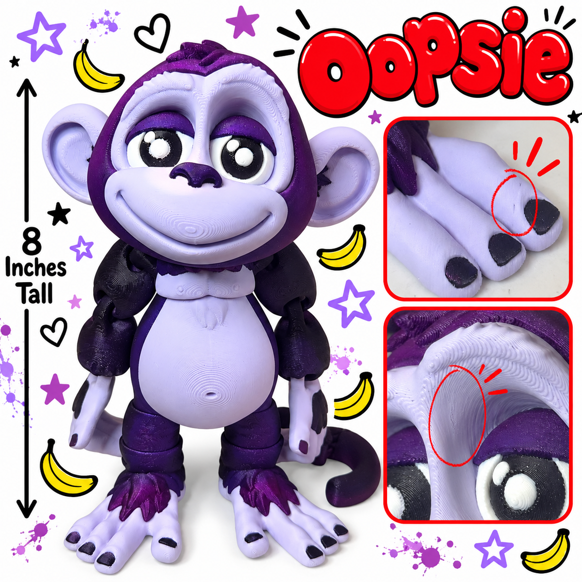 8" Monkey's Den Articulating Figurine