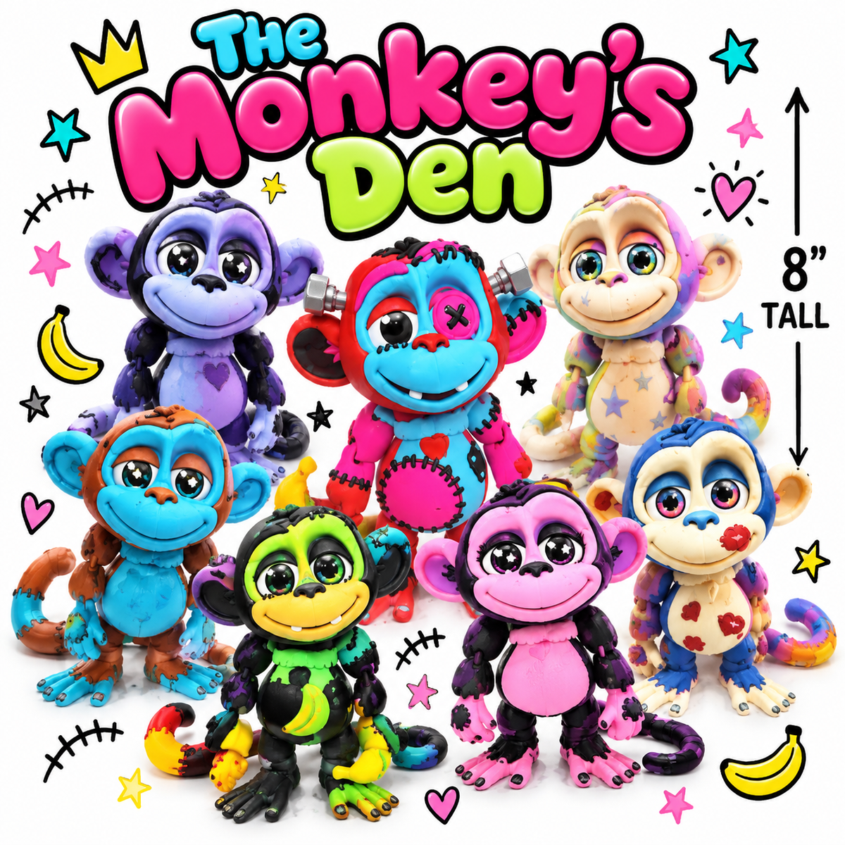 8" Monkey's Den Articulating Figurine