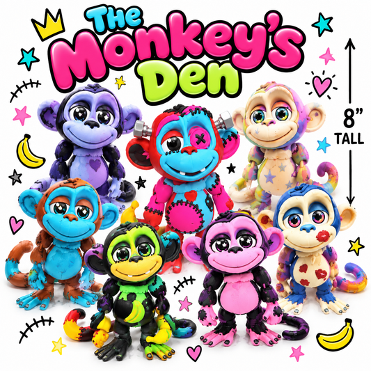 8" Monkey's Den Articulating Figurine