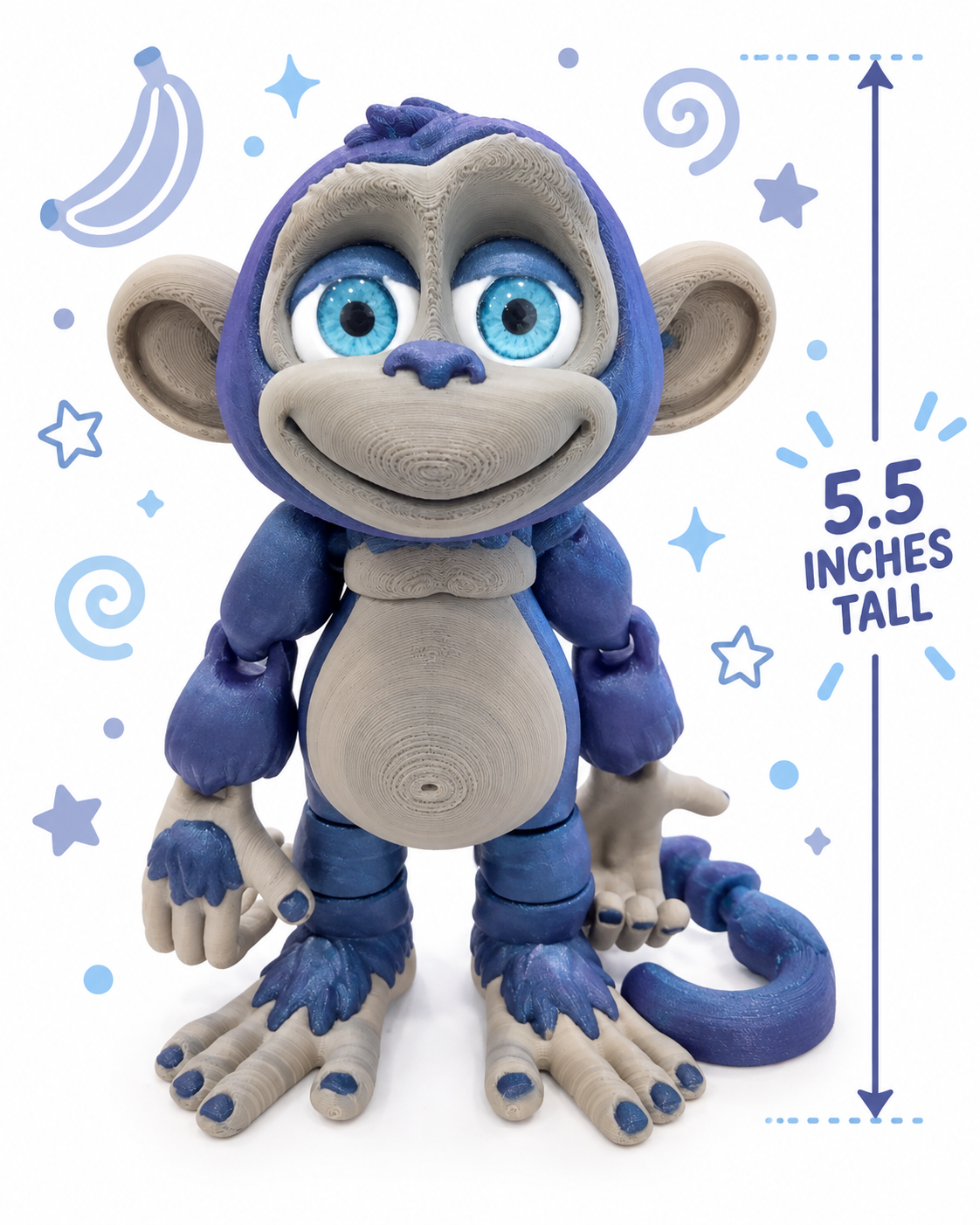 5.5" Monkeys — Articulated Collectible Figurines
