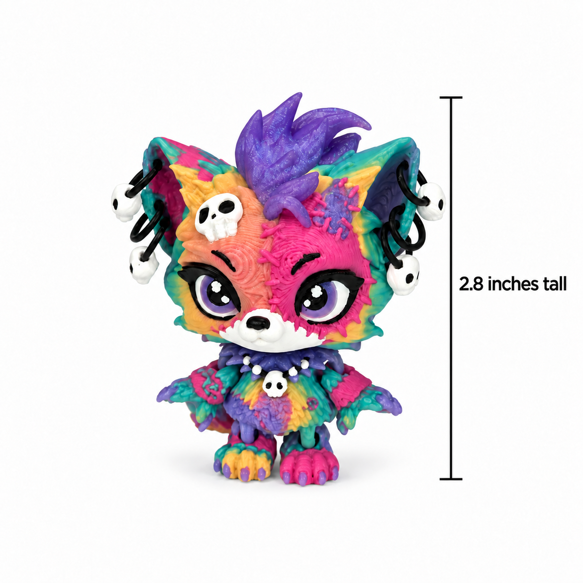 2.8" Baby lupa Wolf Pup  Articulating 3D