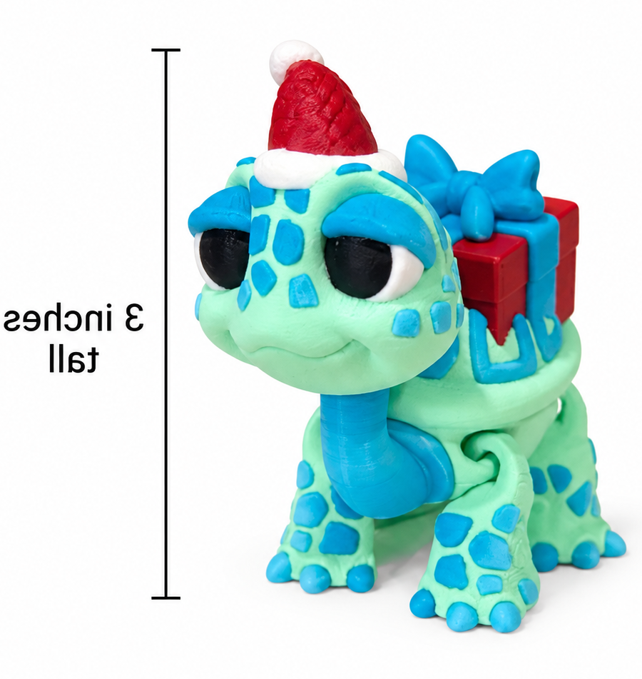 Mini Articulated Tortoise — 3" Hat Style Collectible Figurines