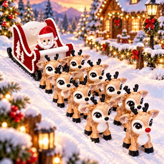 Santa And His Reindeer