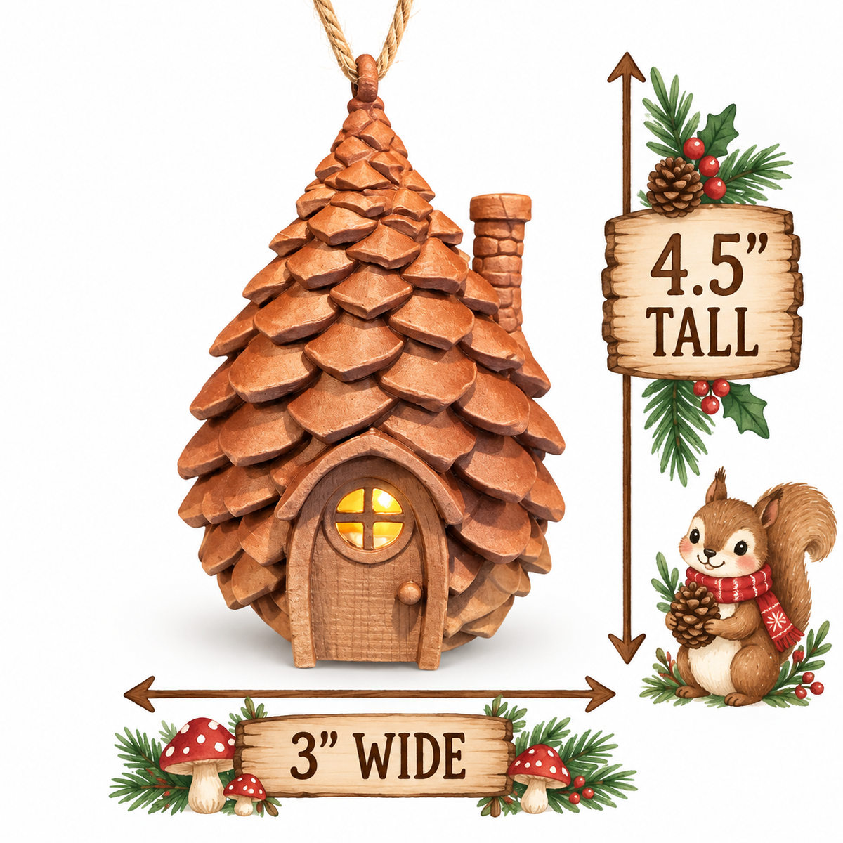 Woodland Harvest Pumpkins & Acorn Ornaments/ Tea Lights