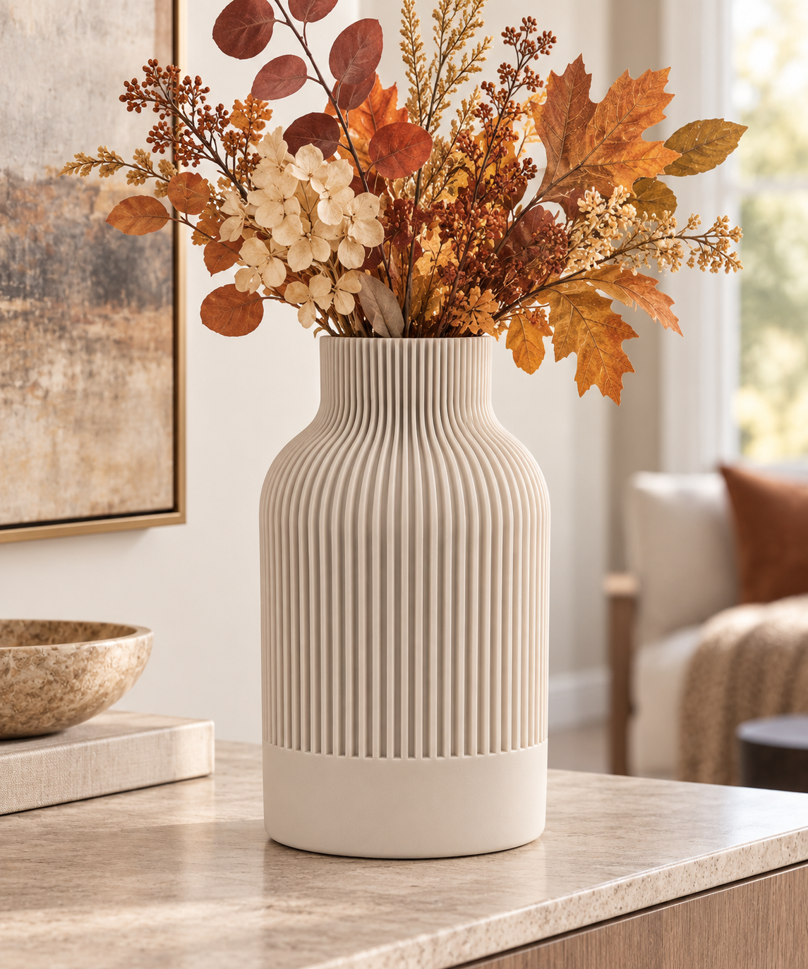 Modern Textured Vases -- 3D Printed Home Decor