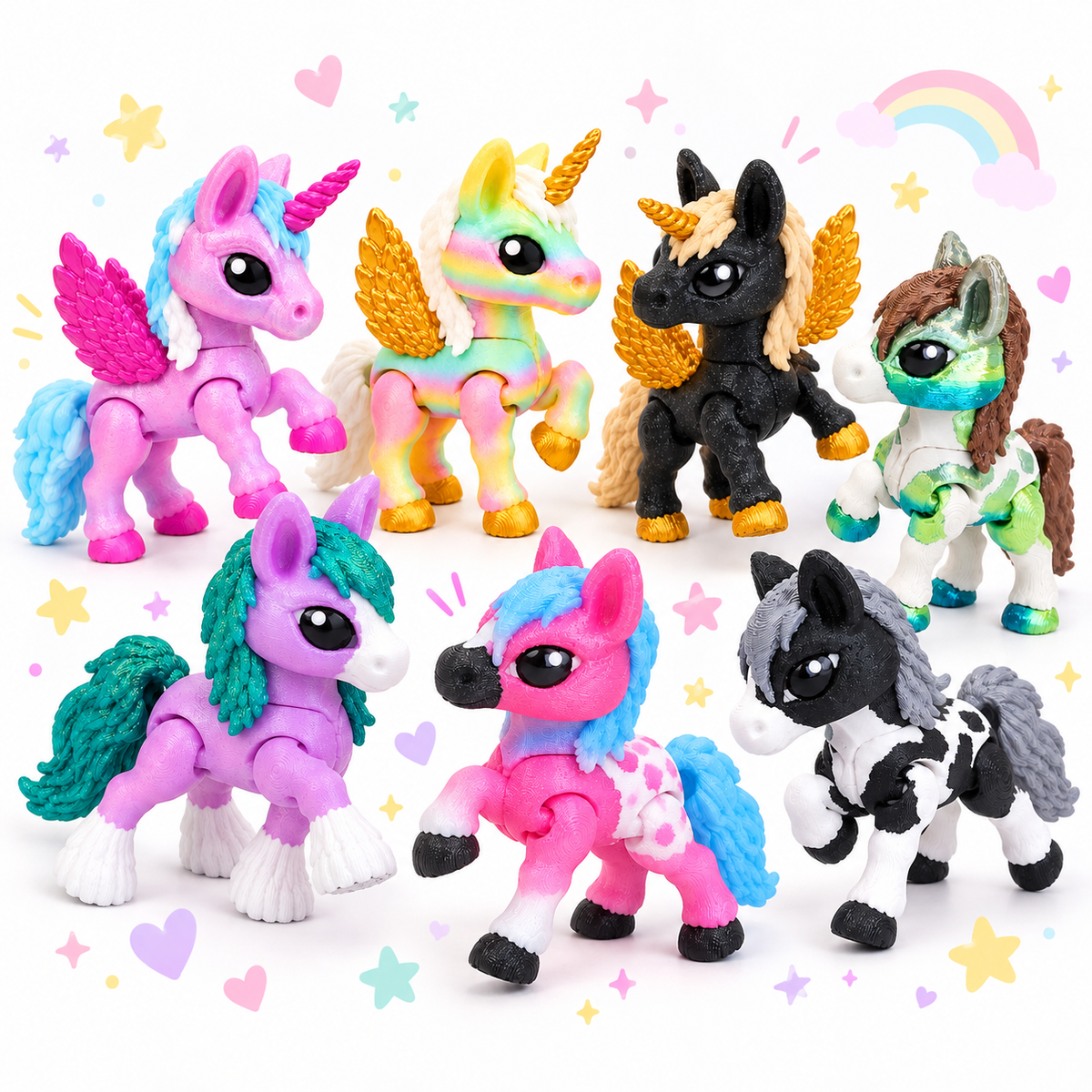 Mini Stable Friends 2" Horses & Unicorns