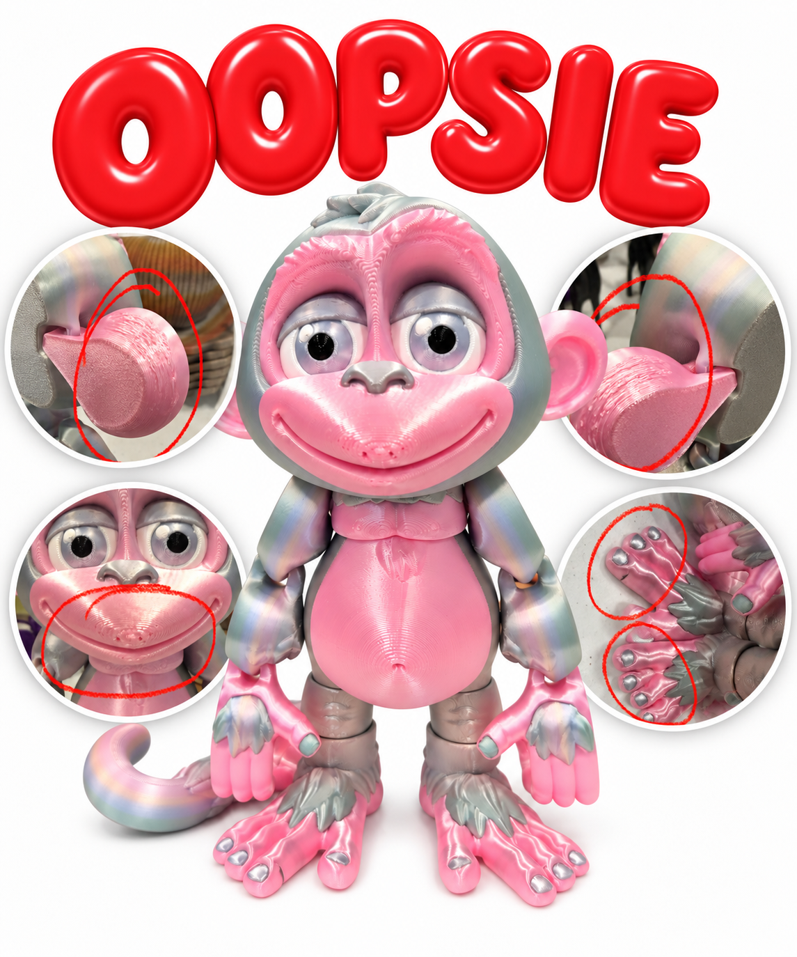 8" Monkey's Den Articulating Figurine